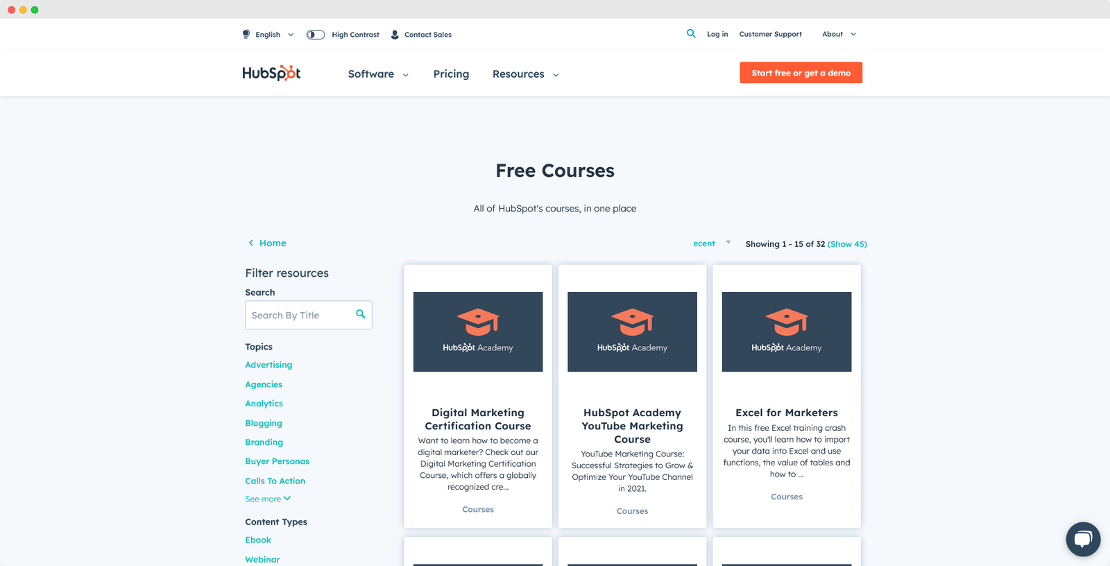 HubSpot Courses